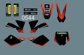 0544 3 М Мотоциклетная Команда Графика и Фоны Наклейка Стикеры Наборы для KTM SX50 2002 2003 2004 2005 2006 2007 2008