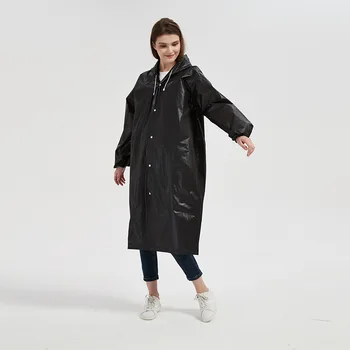 1 шт. Высококачественный плащ унисекс из ЭВА, утолщенный водонепроницаемый дождевик, женский, мужской, черный, для кемпинга, непромокаемый дождевик, костюм