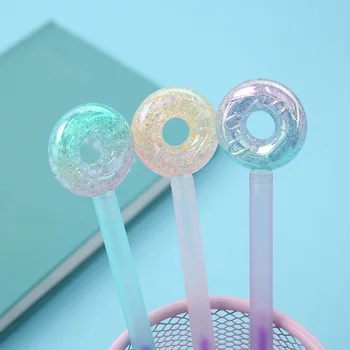 1 Шт Канцелярских Принадлежностей Lytwtw's Cute Crystal Donut Lovely Candy Текстовый Маркер Гелевые Ручки Студенческие Школьные Принадлежности Изменить 7 Цветов Нарисовать