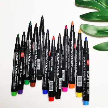 12 цветов/набор Новая многофункциональная фирменная роспись Пластиковыми стираемыми маркерами, ручка для разметки, Магнитная ручка для белой доски