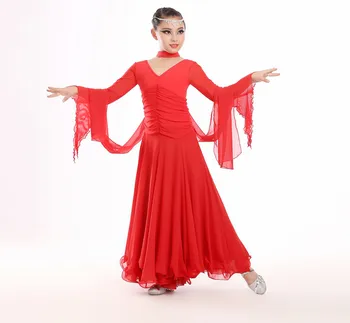 130-150 см Новая девочка, малыш, детское платье для современного вальса и бальных танцев, бело-розовый конкурсный костюм