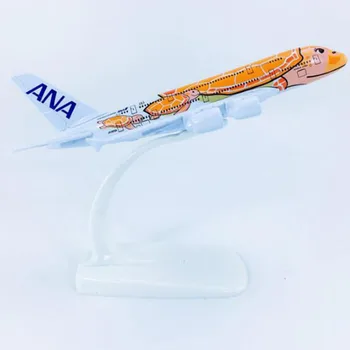 14 см 1/500 Масштаб A380 380 Japan ANA Airlines Оранжевая Черепаха Кала Самолет Авиационная Модель Самолета Из Сплава коллекционный дисплей сувенир