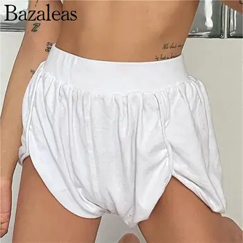 2023 магазин bazaleas Y2K женские корейские белые трикотажные байкерские шорты Летние женские милые спортивные шорты короткие kawaii
