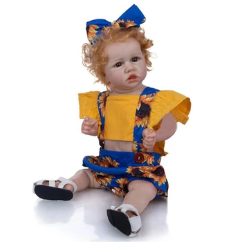 23-Дюймовый полный силиконовый корпус Reborn Baby Doll с 3D-росписью, новая кожа, кукла для девочек, детская игрушка для купания, детские игрушки, подарки для детей