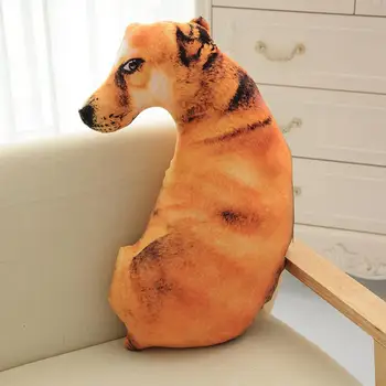 50-сантиметровая подушка с 3D рисунком милой изгибающейся собаки, реалистичное животное, забавная голова собаки, Косплей, Любимая игрушка детей, подушка для дома