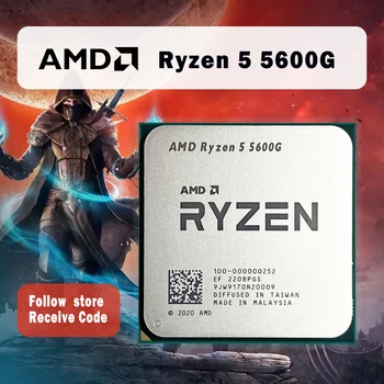 AMD Ryzen 5 5600G R5 5600G 3,9 ГГц Шестиядерный Двенадцатипоточный процессор мощностью 65 Вт CPU L3 = 16M 100-000000252 Socket AM4
