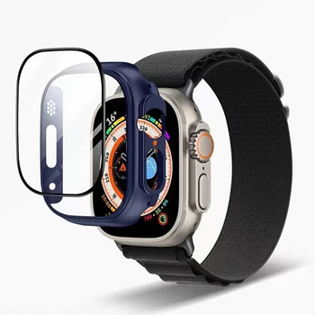 ANKNDO Для Apple Watch 49 мм Защитная пленка для экрана Стеклянная Защитная крышка для Iwatch Серии ultra 8 Full Case Smart Watch Cover Shell