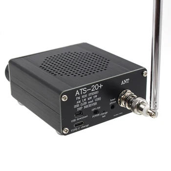 ATS-20+ PLUS SI4732 - широкополосное радио FM AM (MW и SW) и SSB (LSB и USB) С антенной и кабелем для зарядки и передачи данных Type-C.