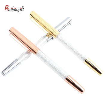 Baikingift Ручка с кристаллами бриллианта Шариковая ручка Кольцо Свадебный офис 0,7 мм Студенческие канцелярские принадлежности в подарок Пользовательский логотип