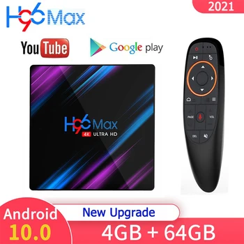 H96 MAX X4 Amlogic S905X4 Smart TV Box Android 11 4G/64G Четырехъядерный 8K AV1 HDR + Двойной Wifi BT 4,0 Медиаплеер ТВ-приставка