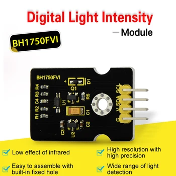 Keyestudio BH1750FVI, Цифровой модуль интенсивности света для Arduino