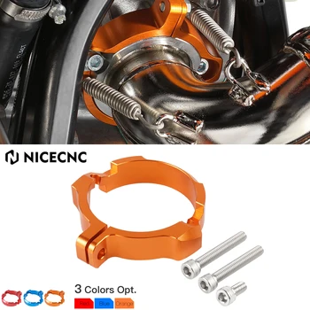 NiceCNC Наконечник Выхлопной Трубы Глушителя Зажим Фланца Защитный Кожух Для KTM 250 300 EXC XC SX XCW Six Days TPI 2017-2022 2023 EX EC MC