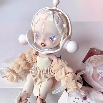 POPMART SkullPanda White Dew BJD Кукла футуристического вида, фигурка SP, Великолепная Художественная Анимация, Красота, Индивидуальная коллекция игрушек