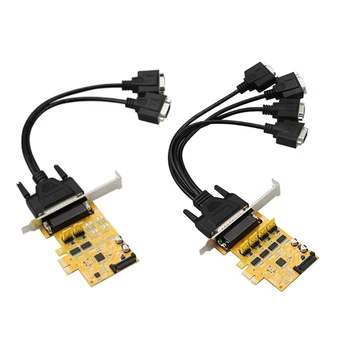 RS232 PCI-Express PCIe к 2/4 последовательной плате адаптера DB9in RS-232 Быстрая прямая поставка чипа AX99100
