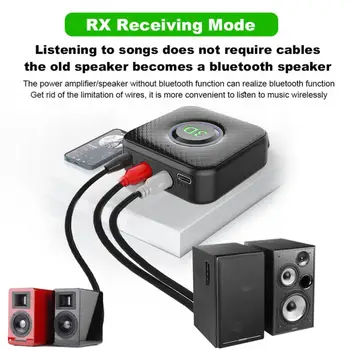 RYRA Bluetooth 5.1 Приемник Автомобильный NFC Стерео AUX 3,5 мм Разъем RCA Оптический Bluetooth Аудио 3D Звук Беспроводной адаптер ТВ Беспроводной Автомобильный