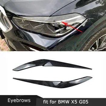 Автомобильные фары с АБС-карбоновым покрытием, наклейки для бровей и век, Обвесы для BMW X5 G05 M Sport 2019 + Автомобильные аксессуары для фейслифтинга