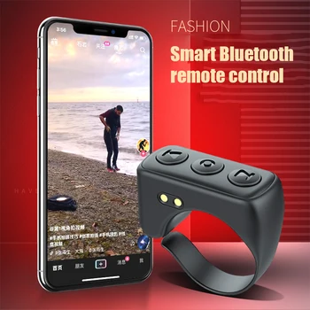 Беспроводное кольцо дистанционного управления, Bluetooth-совместимый контроллер для управления движением пальцев мобильного телефона для видеосъемки селфи Tiktok