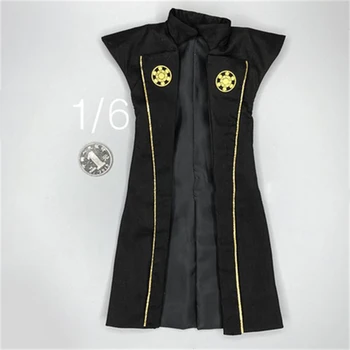 Горячая распродажа 1/6-й модели черного пальто-рубашки Samurai Warrior для обычных аксессуаров для кукол 12 дюймов