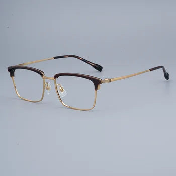 Деловые Квадратные титановые оправы для очков высшего качества, мужские оптические очки для улицы, Женские аксессуары, очки по рецепту