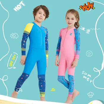 Детский гидрокостюм Детский гидрокостюм Детские купальники уличные плавательные костюмы Цельные гидрокостюмы для летнего плавания серфинга дайвинга