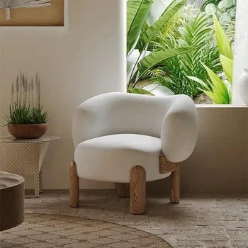 Дизайнерский одноместный диван для гостиной, современный деревянный диван-качалка из скандинавской ткани, Мебель в японском стиле Meubels Woonkamer
