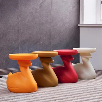 Дизайнерский приставной столик в европейском стиле, Креативный Пластиковый журнальный столик для гостиной, детский журнальный столик в скандинавском стиле, современный минималистичный мини-круглый столик