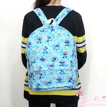 Дисней Стежок мультфильм детский рюкзак сумка для школы Холст сумка для отдыха ученик средней школы сумка для книг мода путешествия