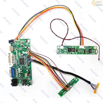 ЖК-контроллер Адаптер Конвертер Diy Kit для 1366X768 LTA185AT02 панель, совместимая с HDMI + DVI + VGA + Аудио
