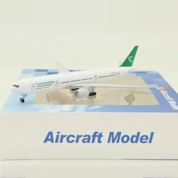 игрушки-модели самолетов 19 см air Turkmenistan airlines B777 модель самолета из литого под давлением сплава с шасси