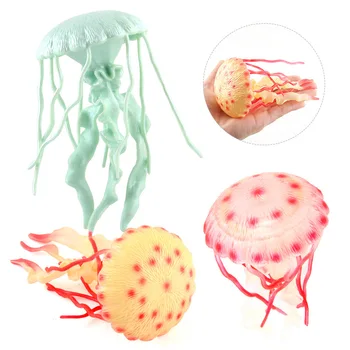 Имитация морского дна океана, Биологический мягкий клей, модель медузы, Статичная медуза, игрушки для украшения ручной работы, фигурка для действий