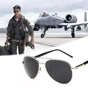 Качественная авиационная металлическая оправа из негабаритного пружинящего сплава для мужчин, Солнцезащитные очки с поляризованным дизайном, Мужские солнцезащитные очки для пилота за рулем