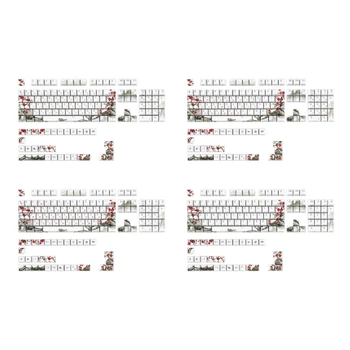 Колпачки для клавиш OFBK толщиной 135 клавиш, окрашенные Pbt, дублирующие русские колпачки для механических клавиатур