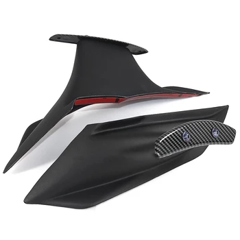 Комплект мотоциклетных обтекателей Аэродинамическое крыло Фиксированный крылышко Обтекатель Крышка крыла для Honda CBR650R 2019-2021 Черный