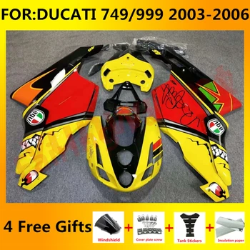 Комплект обтекателя для литья под давлением мотоцикла подходит для кузова 2003 2004 2005 2006 для DUCATI 999 Fairings 749 03 04 05 06 комплект красный желтый