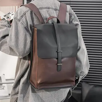 Корейская версия рюкзака для путешествий на открытом воздухе, мужской рюкзак из искусственной кожи, рюкзак для мужчин, модный студенческий рюкзак большой емкости