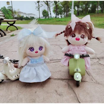 Кукла с детской одеждой длиной 20 см, юбка с цветочным жемчугом, хлопчатобумажное платье для куклы