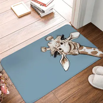 Кухонный нескользящий ковер Sketch Giraffe Art, коврик для спальни семьи животных, Приветственный коврик, коврик для украшения дома