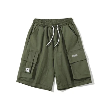 Летние мужские шорты-карго, домашняя уличная одежда Harajuku, джоггеры в стиле хип-хоп, бермуды Masculina с несколькими карманами