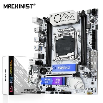 Материнская плата MACHINIST E5-K9 X99 LGA 2011-3 С поддержкой четырехканального чипа X99 Intel Xeon E5 V3 и V4 CPU DDR4 RAM Слот SATA/NVME M.2