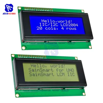 Модуль diymore LCD2004 Синий/Желтый Символ Подсветки Желтого/Черного Символа для Arduino R3 Mega2560 Raspberry Pi 5V