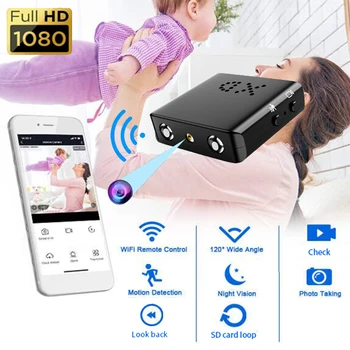 Монитор 1080P Mini ip Cam XD WiFi Камера ночного видения с ИК-функцией обнаружения движения, видеокамера безопасности, HD-видеомагнитофон