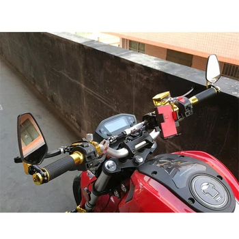Мотоциклетная заготовка Алюминиевая ручка-перекладина торцевое зеркало мотоцикла высококачественное зеркало заднего вида для kawasaki Er6F Er6N J300 Kle500