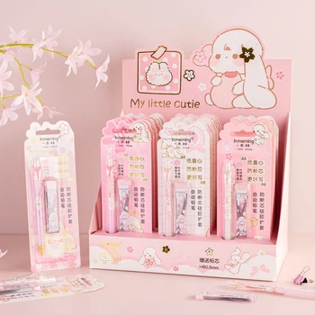 Набор механических карандашей Lovely Cherry Blossoms с грифелем 0,5 мм Автоматический карандаш Корейские канцелярские принадлежности Школьные канцелярские принадлежности Подарок для детей