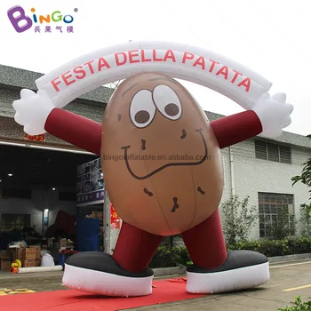 надувной мультфильм с яйцом высотой 6 метров, изготовленный на заказ, рекламный запрет, украшение модели картофеля для продвижения