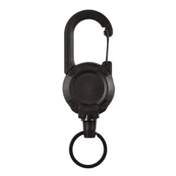 Наружный Автоматический Выдвижной трос Luya Tactical Keychain Clip Pull Recoil Спортивное Кольцо для ключей с защитой от потери Держателя удостоверения личности