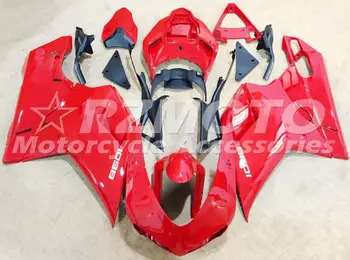 Новый комплект обтекателя мотоцикла ABS подходит для Ducati 848 evo 1098 1198 2007 2008 2009 2010 2011 2012 Изготовленный на заказ красный