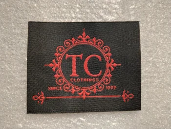 Оптовая продажа Индивидуальной ткани с логотипом, Тканая этикетка для одежды