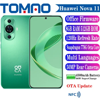 Оригинальный Офисный Новый Мобильный Телефон HUAWEI Nova 11 Восьмиядерный Snapdragon 778G 4500mAh 66W 6,7 