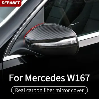 Отделка зеркала заднего вида для 2019 ~ 2023 Mercedes gle w167 c167 350 coupe gls x167 carbonfiber 2021 amg 450 500e внешние аксессуары