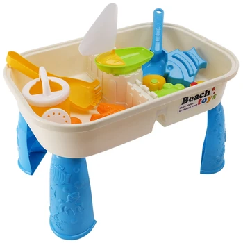 Песок и вода стол с крышкой крышка Открытый сад пляж игрушки набор для детей летние пляжные для малышей детей